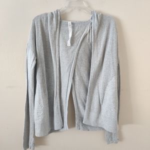 Lululemon Rib Knit Sweater/Cardigan Grey